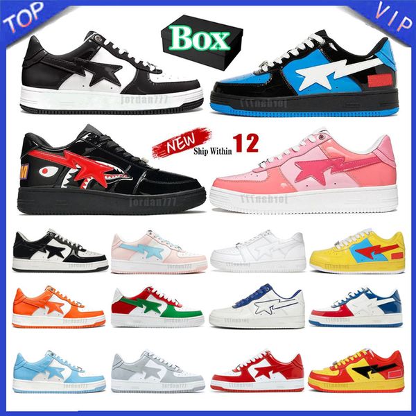 

Box with Designer Shoes Men Women Low Patent Leather Camouflage Skateboarding Jogging Trainers Sneakers, Light brown