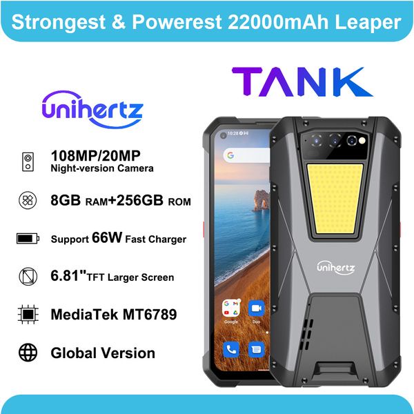 

Unihertz New Tank 6.81-Inch 22000 MA 12 256G Tri-Proof Smart Phone, Black