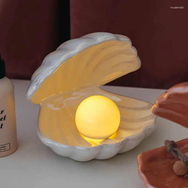 

Lights Night LED Light Shell Lamp Bedside Decorative Nightlight For Home Nursery Tabletop Lamps Sleeping Living Room light s