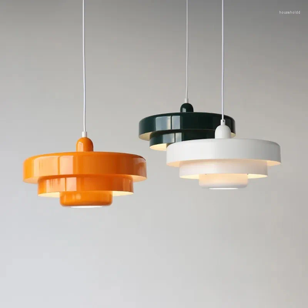 

LED Pendant Lamps Danish Chandelier Macaron Restaurant Home Bedroom Study El Cafe Table Single Head Light