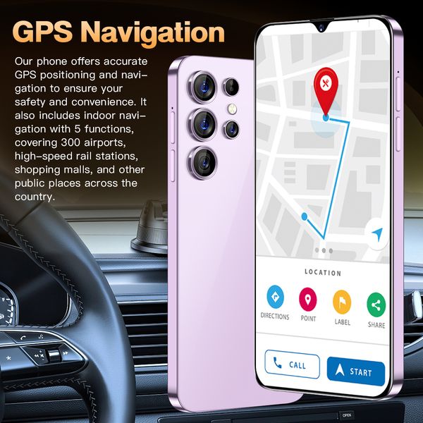 

New Brand S23 Ultra Android Smartphone 6.7 Inch HD Full Screen Face ID 16GB+1TB Mobile Phones Global Version 3G 4G 5G Cell Phone, Green