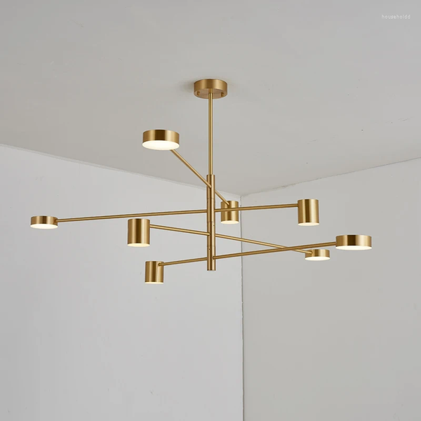 

Lamps Pendant Modern Fashion Black Gold White Long Led Chandelier Loft Nordic Lamp Decorative Indoor Hanging For Livingroom Bedroom