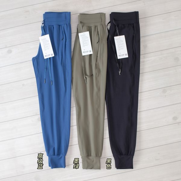 

LL-1070 Women Yoga Ninth Pants Push Fitness Leggings Soft High Waist Hip Lift Elastic Casual Jogging Pants 3 Colors, Sapphire blue