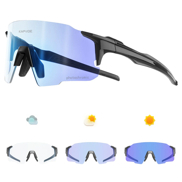

Outdoor Eyewear Kapvoe Pochromic Sunglasses UV400 Cycling Sports Bike Glasses Man MTB Running Women Bicycle Goggles N90V
