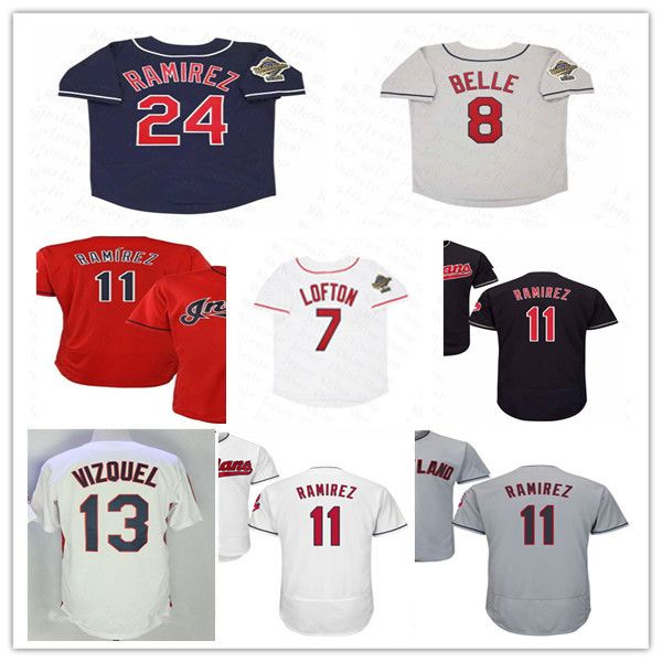 

1995 Cleveland Vintage World Series Baseball Jersey Jim Thome Omar Vizquel Kenny Lofton Manny Ramirez Albert Belle Sandy Alomar Eddie Murray INDIAN Dave Winfield 4X, Man retro white