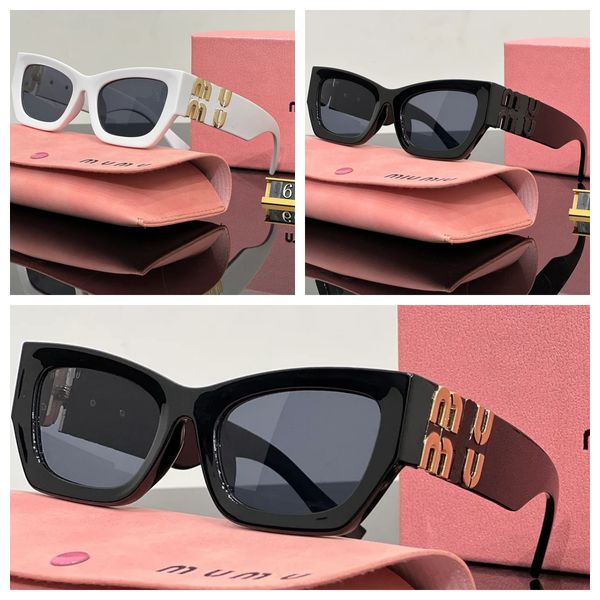 

Designer miui miui sunglasses designer oval frame luxury Miu sunglasses womens anti-radiation UV400 personality men's retro glasses plate high grade high value