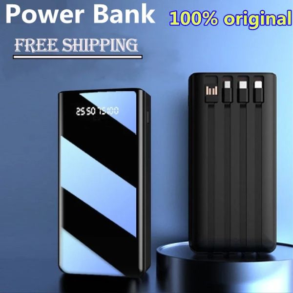 100% Original Power Bank 50000Mah Type CMicro USB Fast Charging PowerBank Led Display Portable ExternalBattery Charger ForTablets
