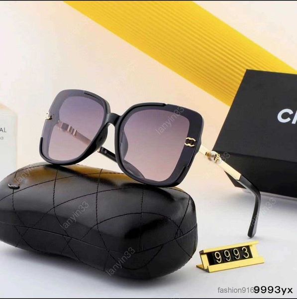 

Designer Channel cc Sunglass Cycle Luxurious Woman Mens Fashion Highdefinition Polarized Small Fragrance Pearl Inlaid Temperament Oversized Sunglasses U07