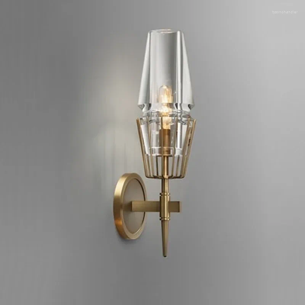 

Lamps Wall Nordic Villa Led Indoor Bedroom Wandlamp Industrieel Clear Glass Lights Lampara Home Decoration Lighting