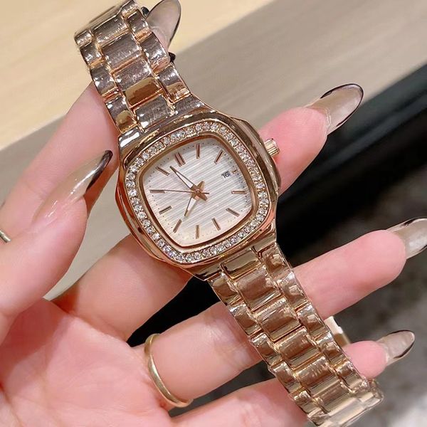 

Fashionable ladies' watch Retro modeling Bezel set with diamond clock diall diameter 28 mm, Ivory