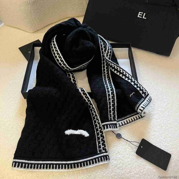 

Luxury designer scarf Knitted Warm Cashmere Scarfs schal Autumn and Winter Women Neck Scarf Comfortable Touch Echarpe Luxe Size 35x190cm