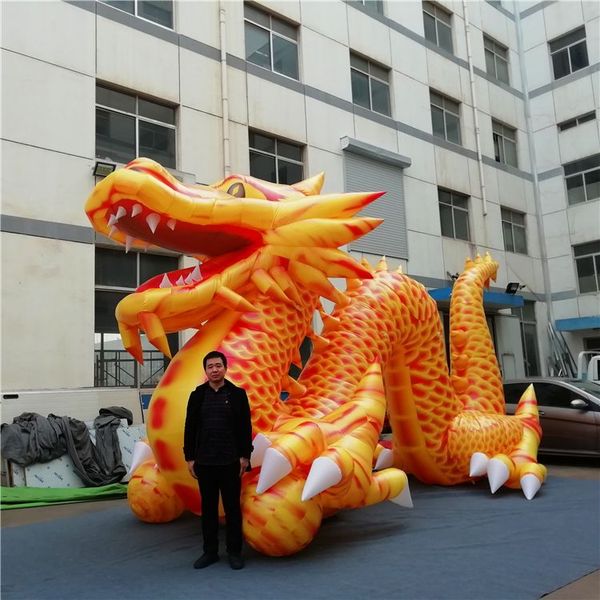 Wholesale 10mL (33ft) with blower Giant Inflatable Chinese Dargon Inflatable Dragon Dino for Inflatables Decoration