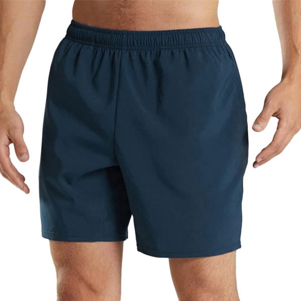 

Summer Men's Casual Sports Shorts with Pocket Solid Color Ice Silk Shorts Simple and Versatile Sportswear Sweatpants Jogger, Blue