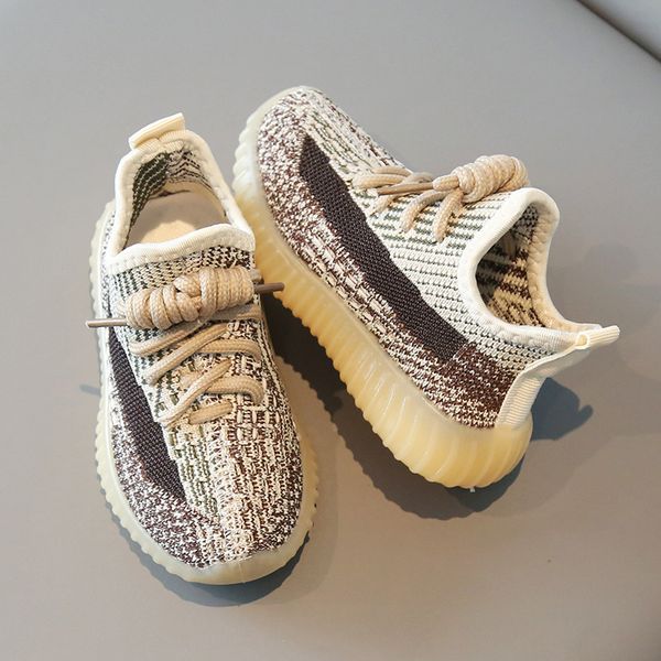 

Breathable Knitted Mesh Sneakers - Casual Running Shoes for Boys and Girls (Size 21-32), Beige