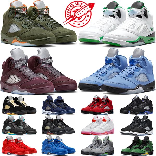 

Jumpman 5 Men Basketball Shoes 5s Olive Lucky Green UNC Dusk Georgetown Burgundy Racer Blue Aqua Fire Red Oreo Pinksicle Mens Trainers Sport Sneakers, #2
