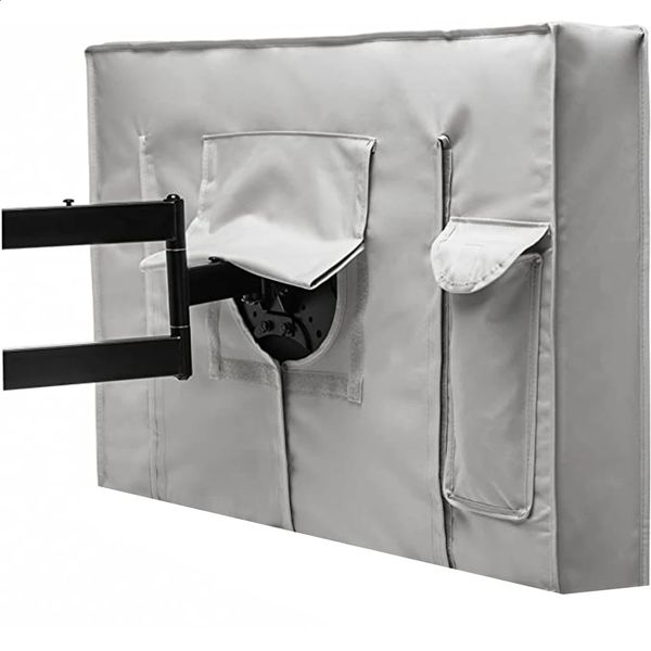 TV Weather and Dust proof Outdoor TV cover Beige 70 75 40 50 55 60 65 Protective TV Screen Garden patio Outdoor TV 240122