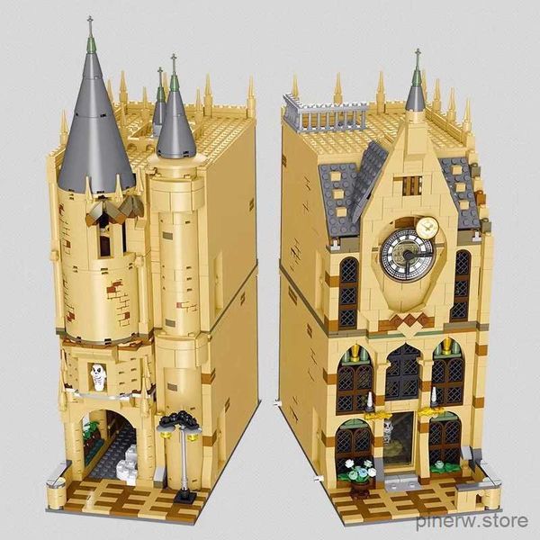 

Creative Blocks 2in1 Hogwarts Castle Magic College Building Blocks Belfry Architecture Bell Tower Bricks Toys Gift For Children Kid Boy, Multicolor