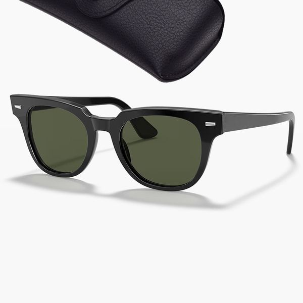 

Men Sunglasses Eyeglass Meteor Women Acetate Frame Real Glass Lenses Sun Glasses for Male Female with Leather Box es