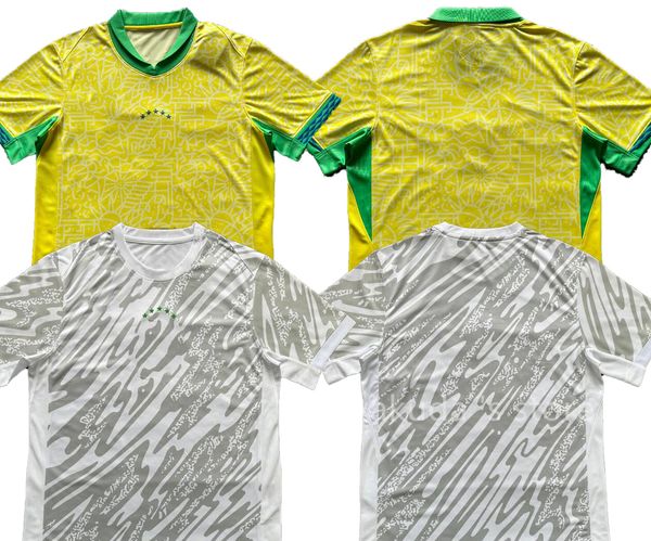 

24-25 Brazil Brasil Soccer Jerseys Customized Thai Quality Shirts Custom PELE VINI JR L.paqueta NERES G.JESUS DANI AES CASEMIRO Alisson, Army green
