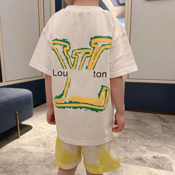 

Kids T Shirt Summer Baby Clothes Short Seleeve Letter Printed Kid Designer Tees Tops Boys Girls Tshirts Clothing Chidlren Comfortable Casual Sports, White