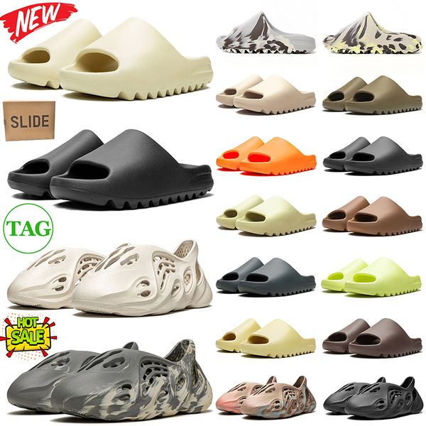 

With Box designer sandals slides slippers men women sliders slipper pantoufle mules slide outdoor shoes flip flops clogs Onyx Bone Desert Sand Earth Brown, #18