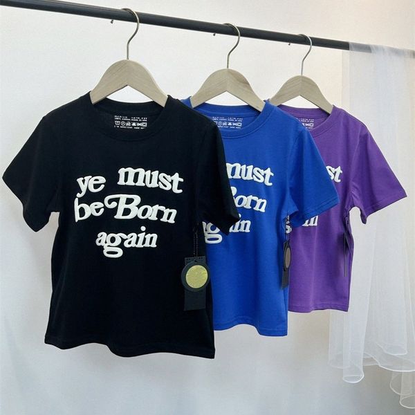 

Kids Baby T-shirts CPFM YE MUST BE BORN AGAIN Letter Printed High Street Hip Hop Boys Girls Tops Children Youth Short Sleeve T-shirt W6dc#, Blue