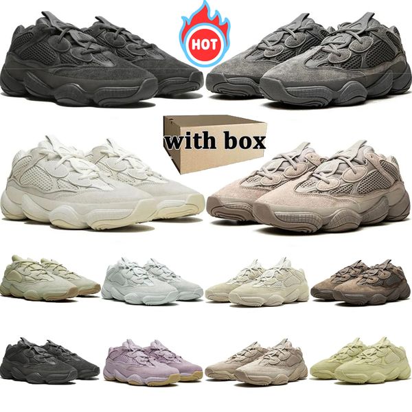 

With box Designer 500 Running Shoes Mens Trainers womens Utility Black Bone White Ash Grey Granite Blush Brown Clay salt Taupe Light sneakers sports