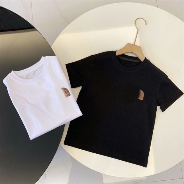 

Boys Short Sleeve Designer Fashion Summer Round Neck Letter Printed Tshirts Stylish Casual Bottom Shirt Kids Top Childrens Clothing, White
