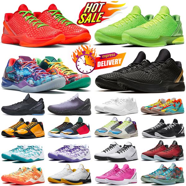 

6 Reverse Grinch Basketball Shoes 8 What The Men Mambacita Bruce Lee Court Purple Aqua Chaos 5 Protro Metallic Gold Mens Trainers Sports Outdoor Sneakers, #1