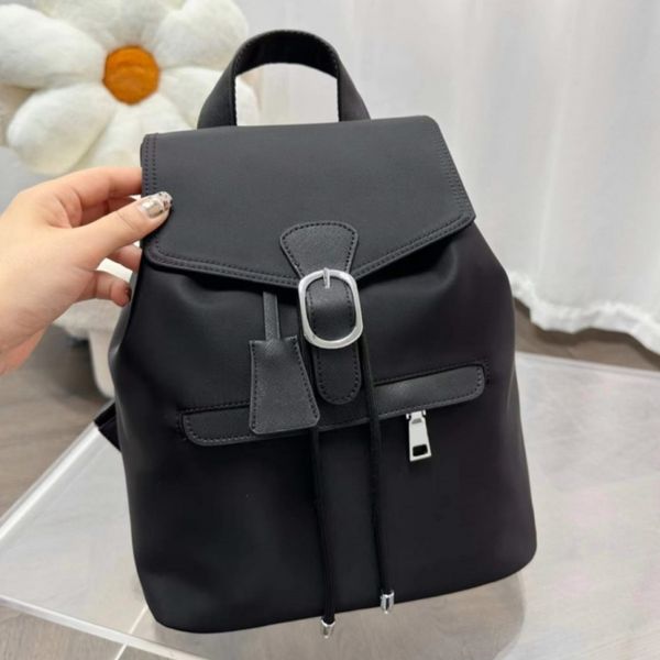 

Women Mens Nylon Backpacks designer backpack bookbag luxury outdoors back pack casual medium school bags Color Black & Khaki TOP 2024, No2 black(35*27cm)