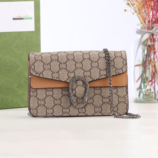 

High Quality Designer Bag Snake Shoulder Bag Handbags Chain Strap Purse Clutch Bag Mini CrossBody Fashion Wallet Luxury Mini Woman Leather Wallet, #5