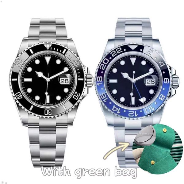 

Designer watches for man mens AAA watch automatic movement Full Stainless Steel Strap waterproof sapphire glass Montre classic high quality Wristwatches with bag, Clear