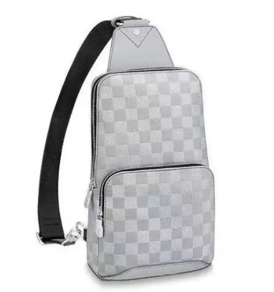 

Avenue Sling Bag Mens Designer Bag 5A Leather Shoulder Bags Male Chest Pack Bolsa De Hombro Cross Body Purse Hobos Message Handbag Tote MFYo, #7 coffee grid
