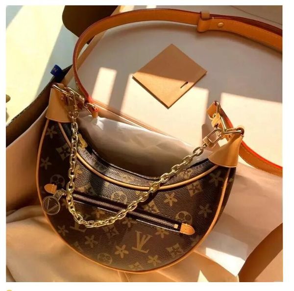

New Size 23x7x13cm luxury Shoulder Bag designers Handbags Purses Bag Brown flower Women Tote Brand Letter Leather Shoulder Bags crossbo vXAM, Gift