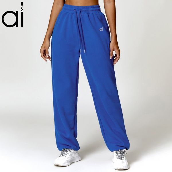 

AL Yoga Soho Sweatpants Stretch High-waist Break Line Jogger 3D Lovers Sportswear Solstice Lantern Trousers Heavy Weight Casual Relaxed-fit Dance Pants, Split