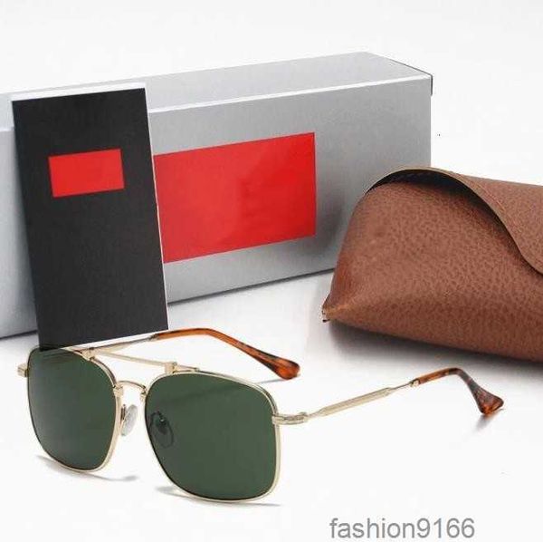 

Men Classic Brand Retro women Sunglasses Luxury Designer Eyewear Metal Frame Designers Sun Glasses Woman raybans rays bans with Original box 8124