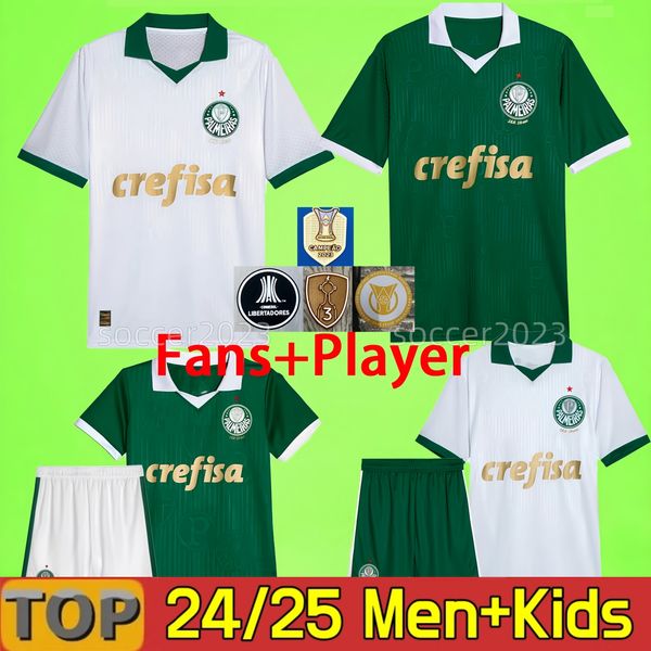 

24 25 Palmeir soccer jerseys men sets kids kit ENDRICK DUDU RONY G.GOMEZ ESTEVAO VEIGA M.LOPEZ MURILO PIQUEREZ 2024 2025 football shirt Fans version home away, 24 25 home aldult
