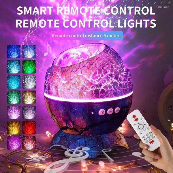 

Lights Night Dinosaur Egg Galaxy Star Projector LED Nebula With Remote Control And White Noise BT Speaker For Kids Room Bedroom Home Ceiling