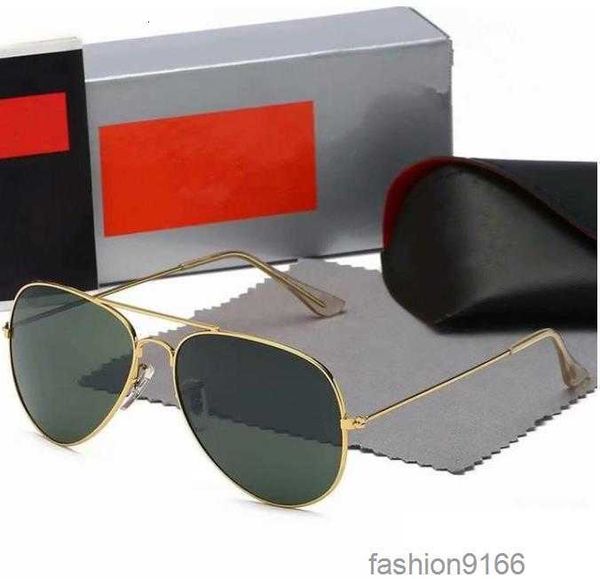 

2024 Brand designer Polarized Sunglasses 3025 ray Men Women raybans. Pilot Sunglasses UV400 Eyewear Glasses Metal Frame Lens With box 02