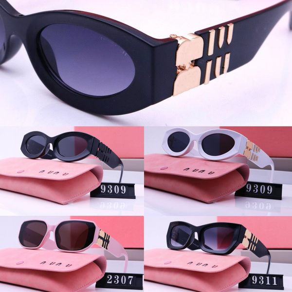 

Woman designer sunglass fashion Miu sunglasses for women mens luxury oval frame sun glasse drive summer miuity miu multicolor eyewear high grade high value 8XYT