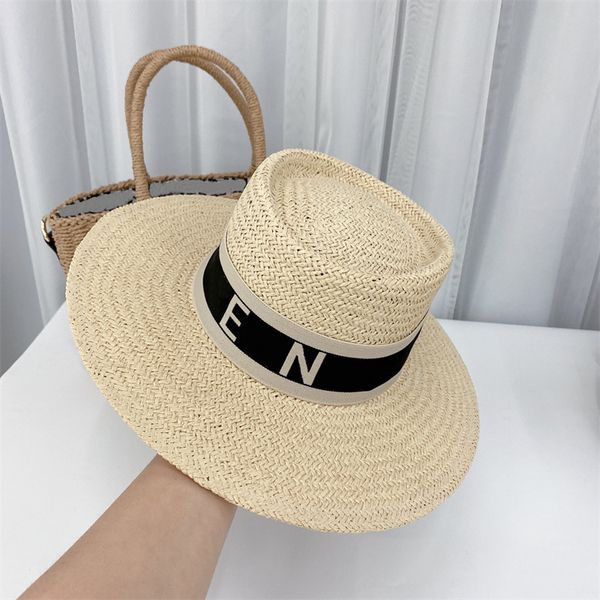 

Designer Beach Hats Fashion Straw Hat For Womens Summer Grass Braid Luxury Mens Concave Crown Bucket Hat Bob Vacation Sunhats Casquette