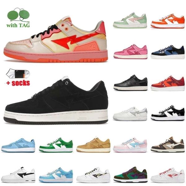 

Outdoor Running Walking Platform Casual Shoes A Bathing Sta SK8 Women Sneakers Shoe Orange White Black ABC Camo Blue Paint Splatter Ivory Trainers, C58 black 36-45