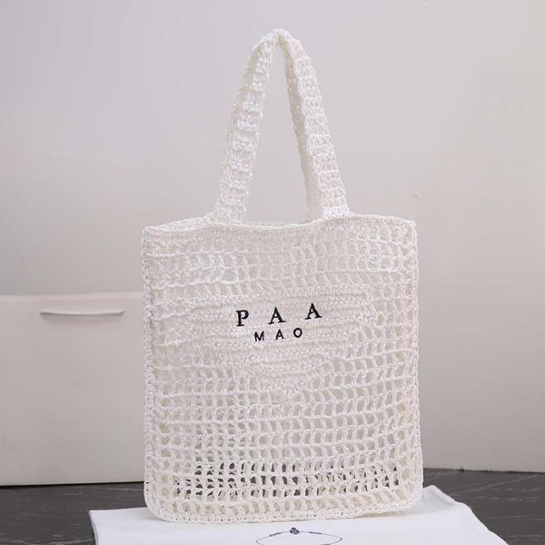

Tote Bag Luxury beach bag Shopping Bag Designer Bag High quality Fashion Woven bag Summer Straw bag Black apricot Outdoor Travel Large luxury designer handbag tote, #6