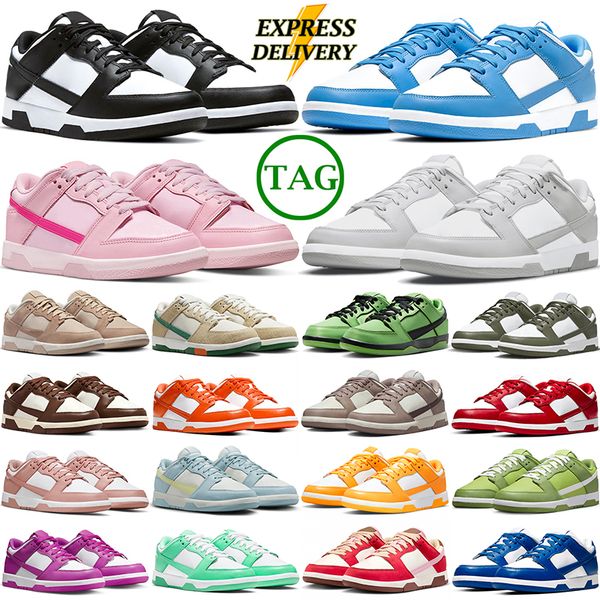 

2024 Men Women Running Shoes Flat Sneakers Lows Panda White Black Grey Fog Triple Pink University Blue Red Green Sanddrift Outdoor Mens Sports Trainers GAI