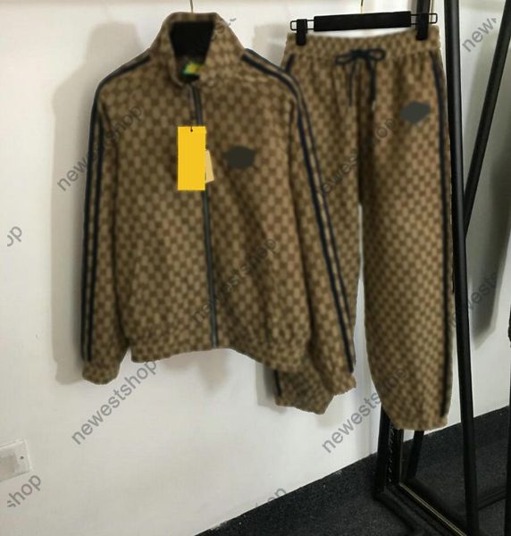 

Designer 24SS Womens Tracksuits Sport Suit Hot Diamond Letter Zipper Coat with Stripe Print Jacket Elastic Waist Trousers Collaborative Casual Pant