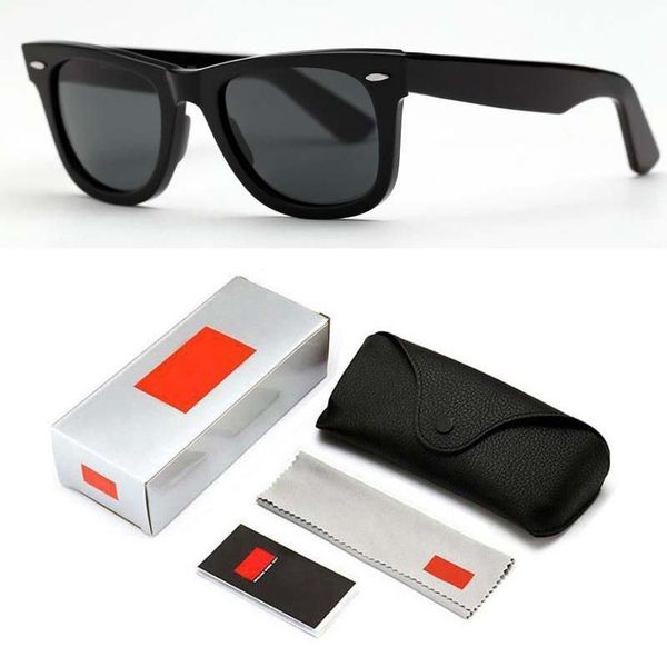 

Wayfarer Ray Sunglasses Men Women Acetate Frame Glass Lenses Ban Sun Glasses for Male Gafas De Sol Mujer With Box