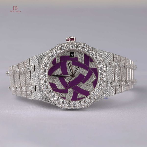 

Fully iced out Pass Diamond Tester Branded VVS clarity hip hop Moissanite Diamond watch for women wore at any ocsasion