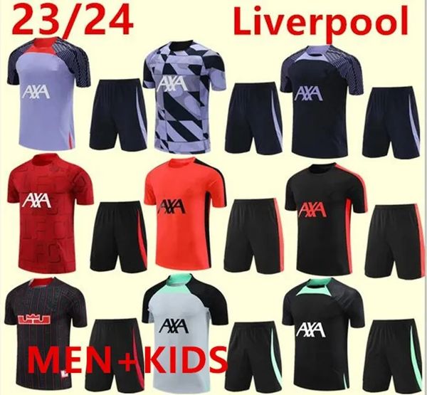 

2023 2024 Short Sleeved Suit Men Soccer Tracksuit 22 23 24 Soccer Jersey Kids Football Training Suit Tracksuits Survetement Foot Chandal Jogging Kits Sets666, Pink