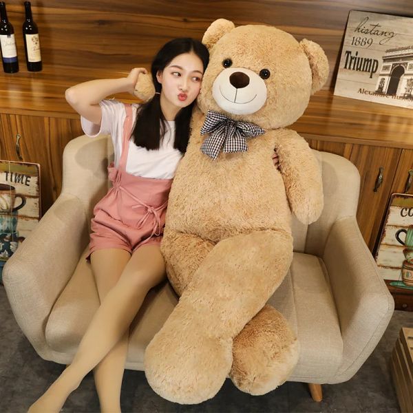 

1pc Cushions 105/130cm HighQuality Large Toy Bear Plush Doll Soft Stuffed Animal Teddy Bear Plush Pillow Girl's Birthday Gift, Green