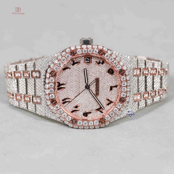 

A flawless moissanite diamond watch crafted in stainless steel embodies exquisite beauty and exudes both elegance and charm